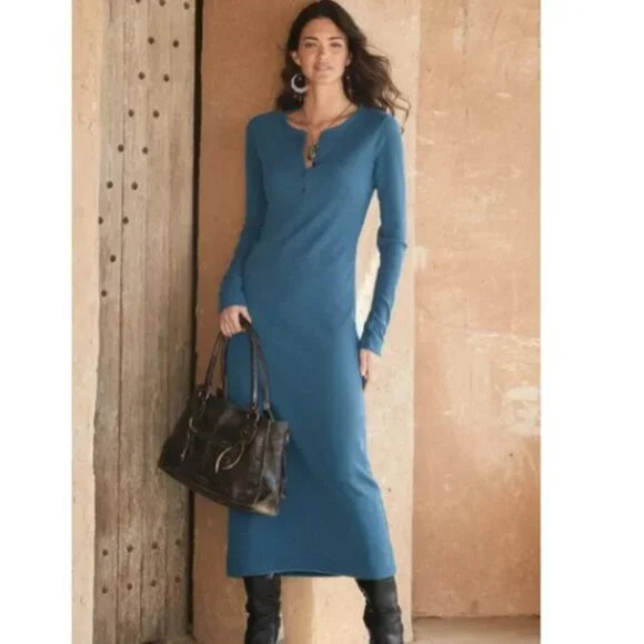 chinese dress ladies Fawna Henley Maxi Dress, Small main image 1